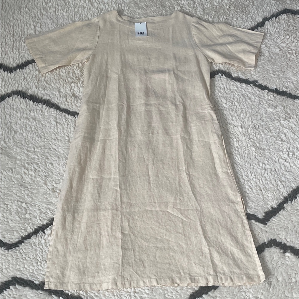 Chic Beige Linen Dress